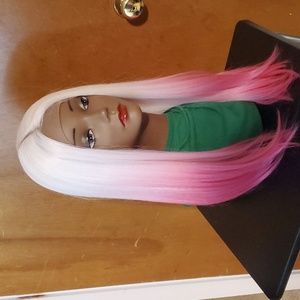 Long Blonde / Pink Lace Front Wig